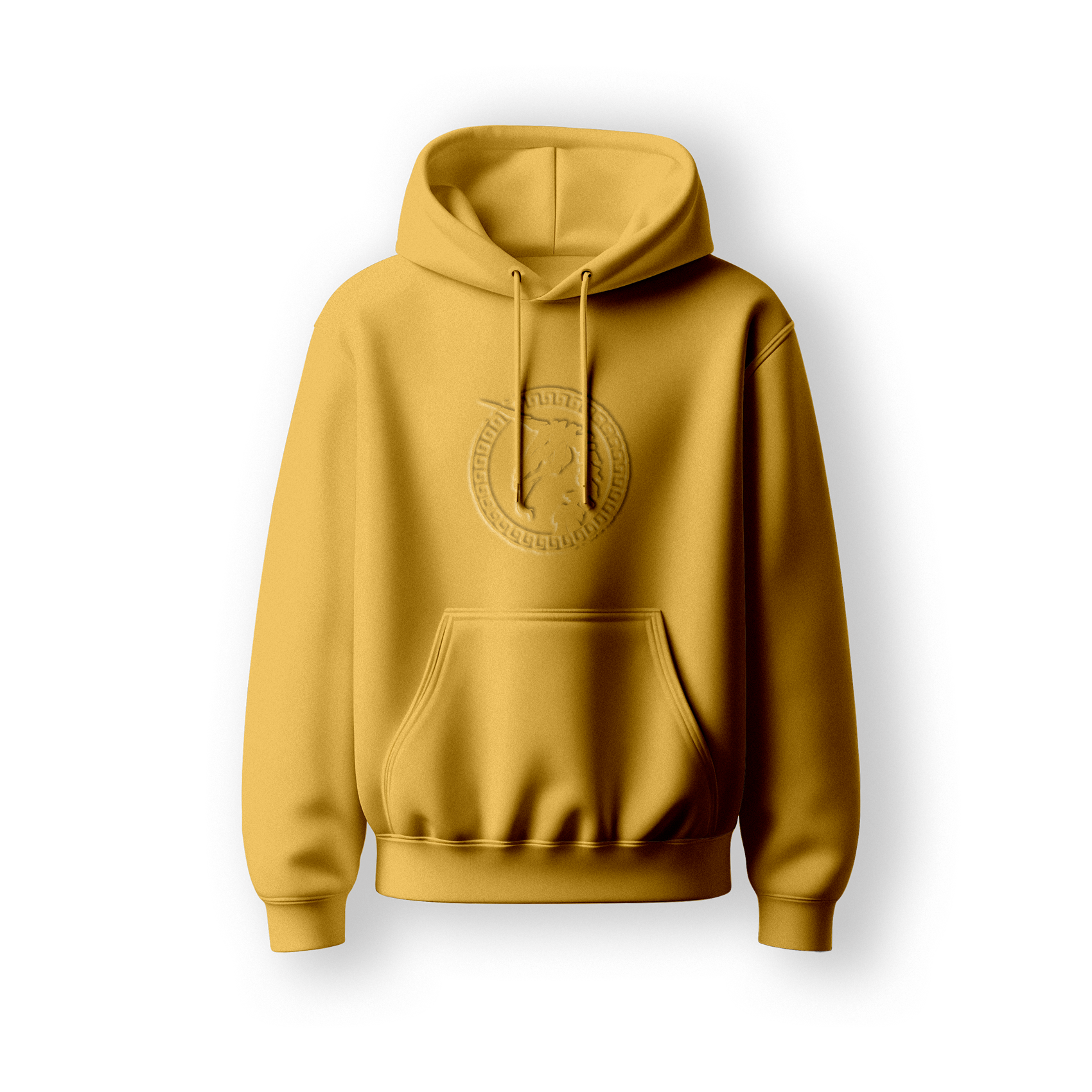 Mustard Yellow Hoodie - Unicorn Print