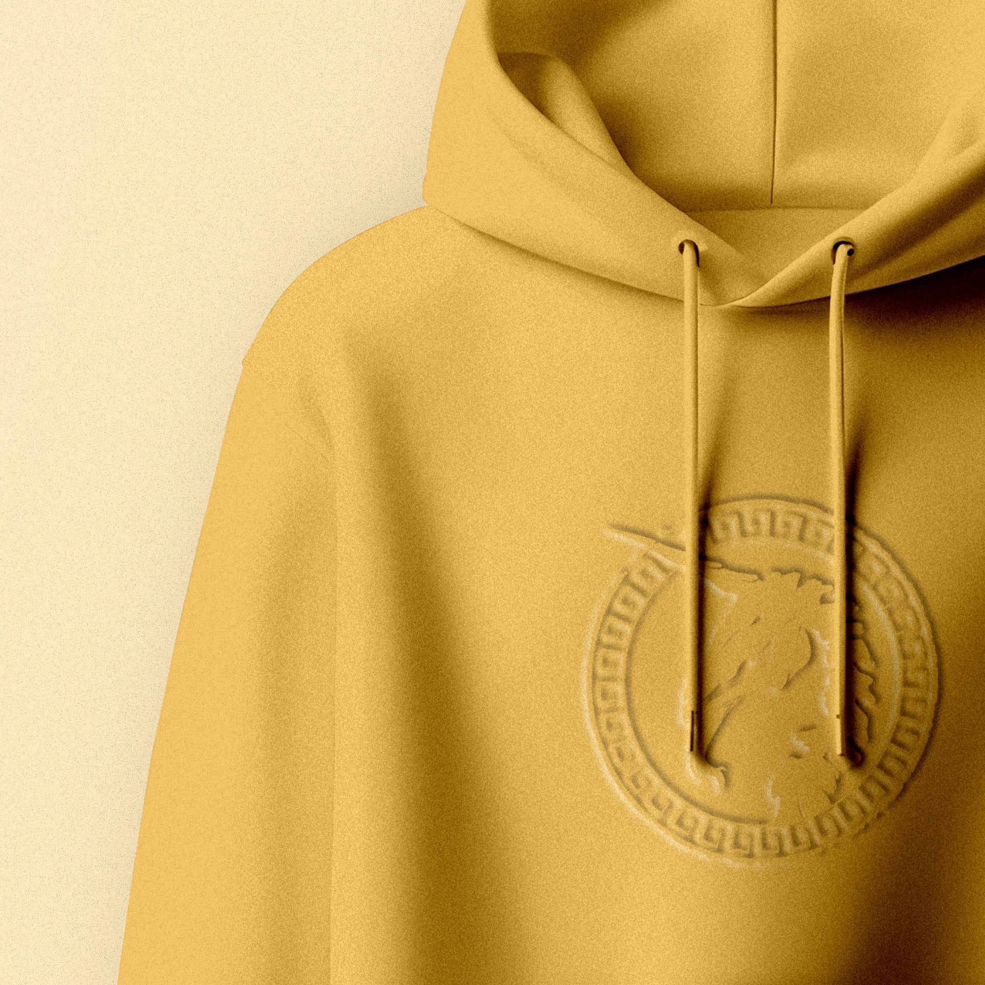 Mustard Yellow Hoodie - Unicorn Print