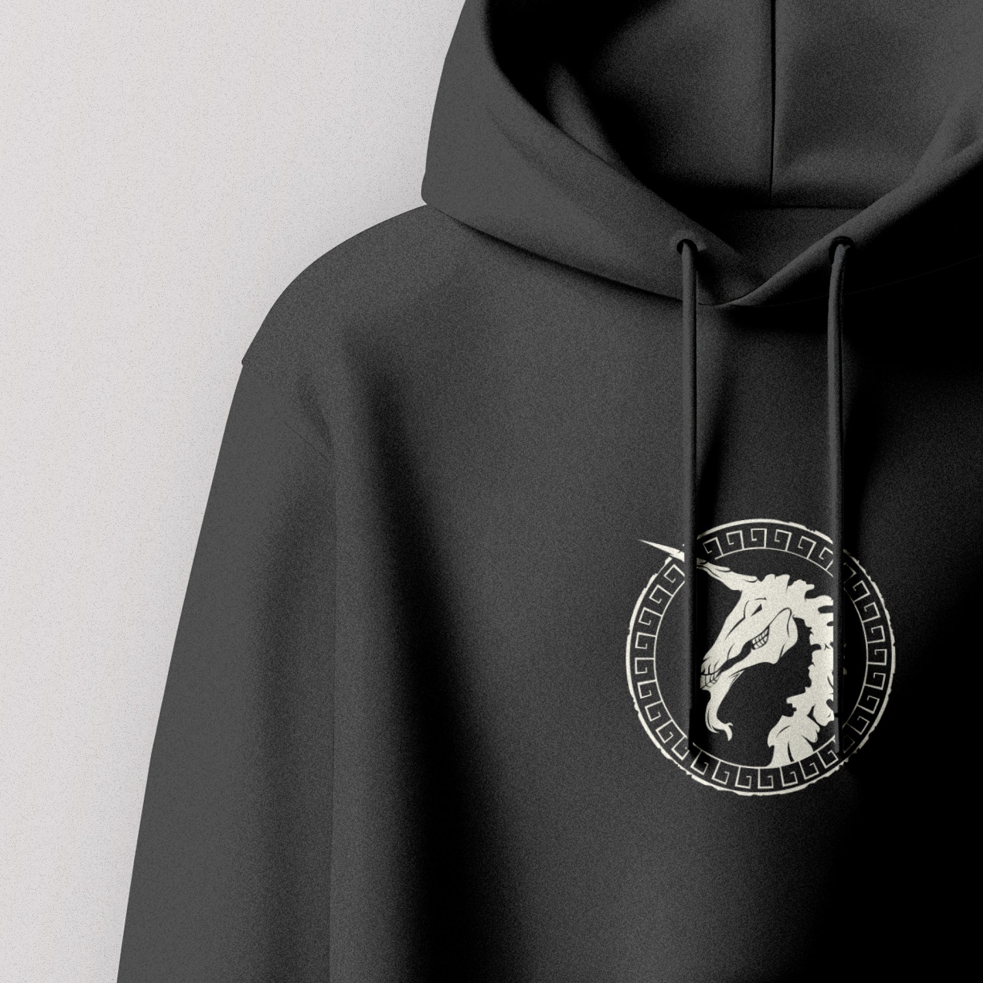 Black Hoodie - Unicorn Print