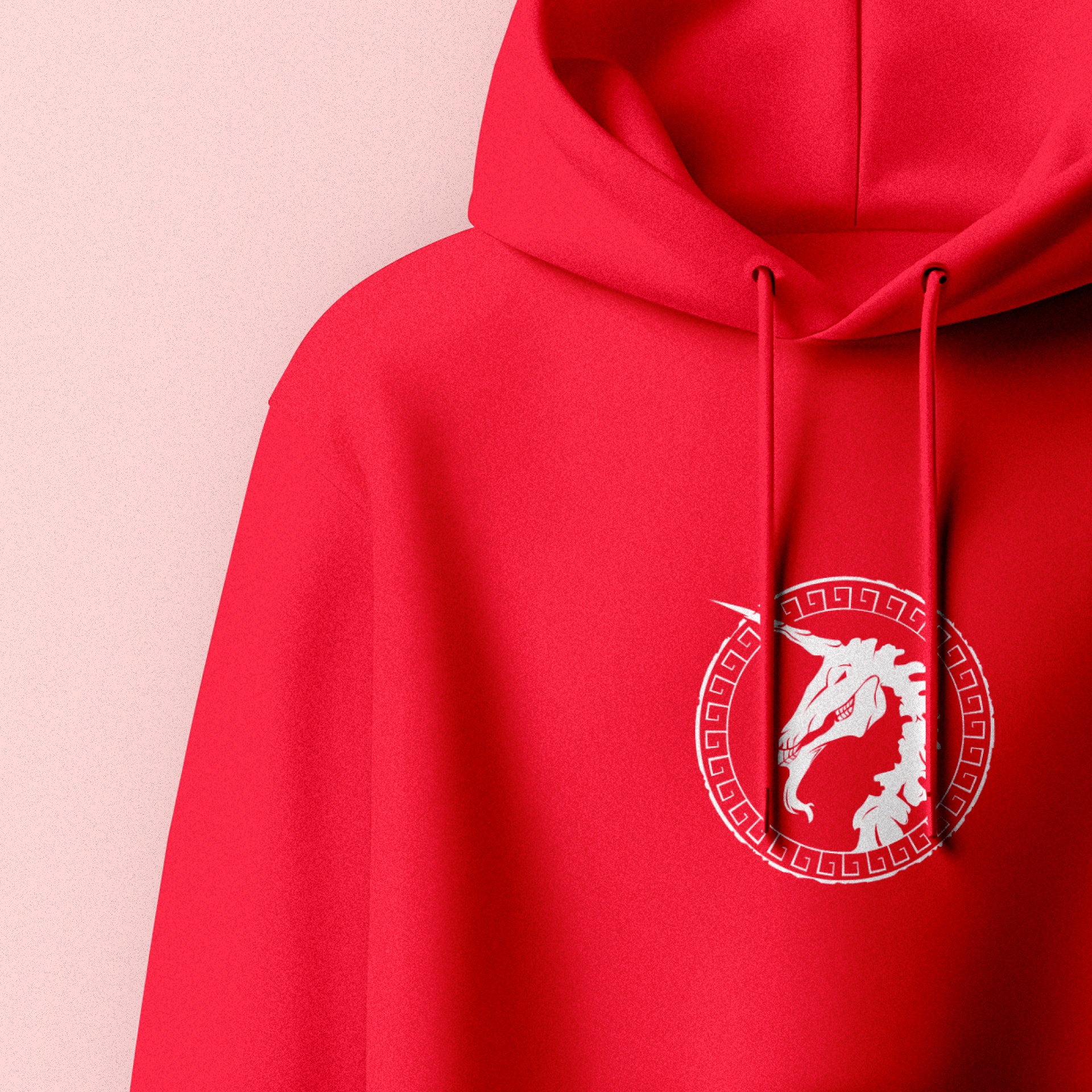 Dark Red Hoodie - Unicorn Print