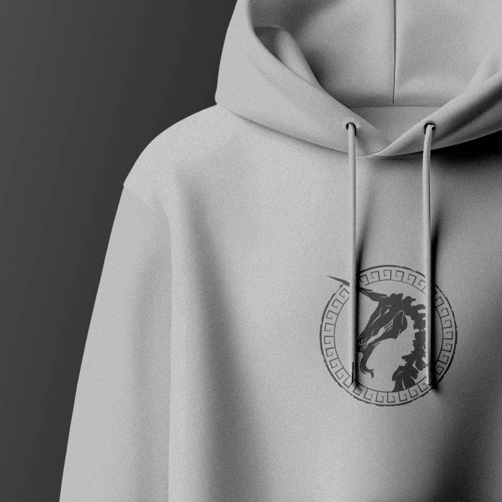 Light Grey Hoodie - Unicorn Print