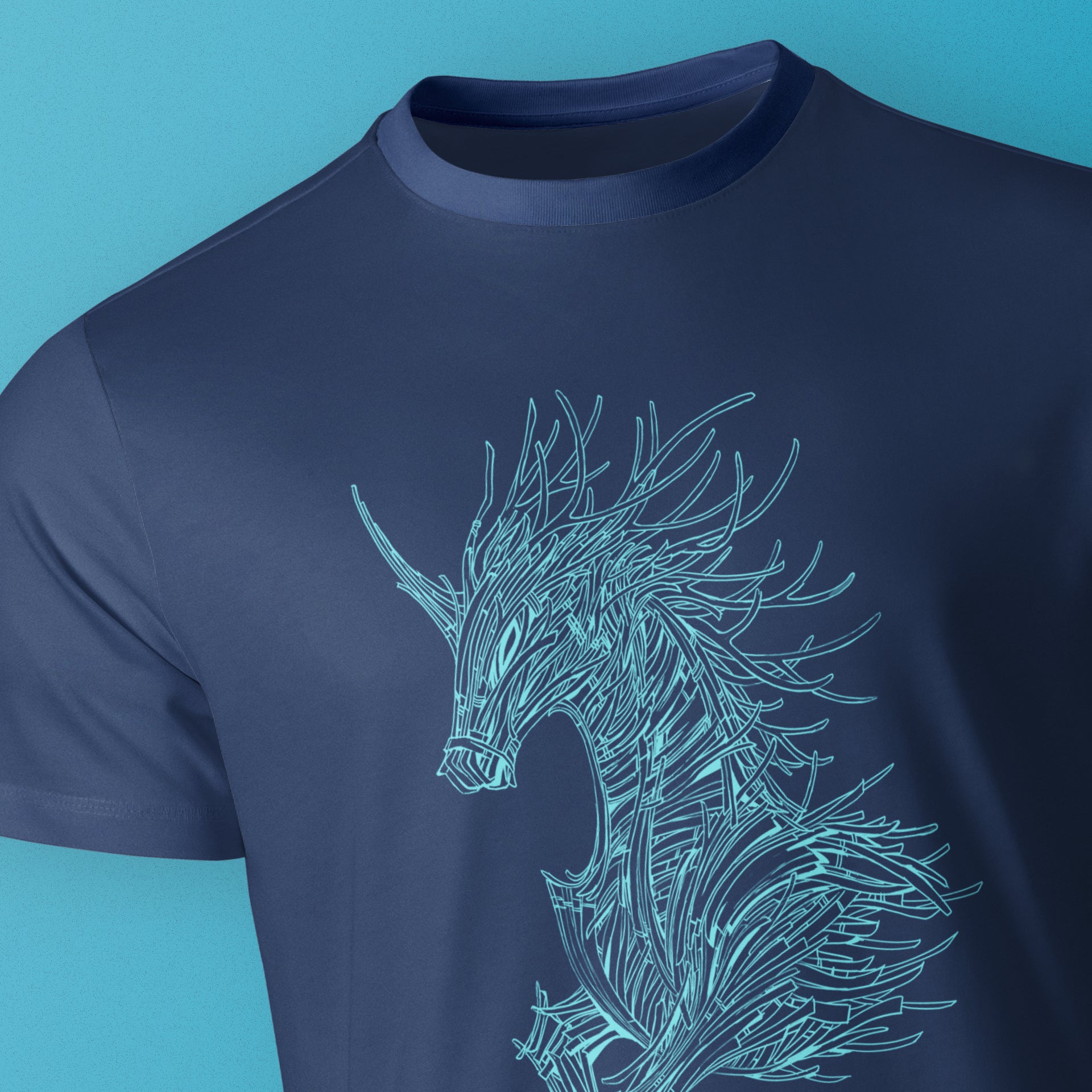 Legend of the Seventh Unicorn navy blue t-shirt