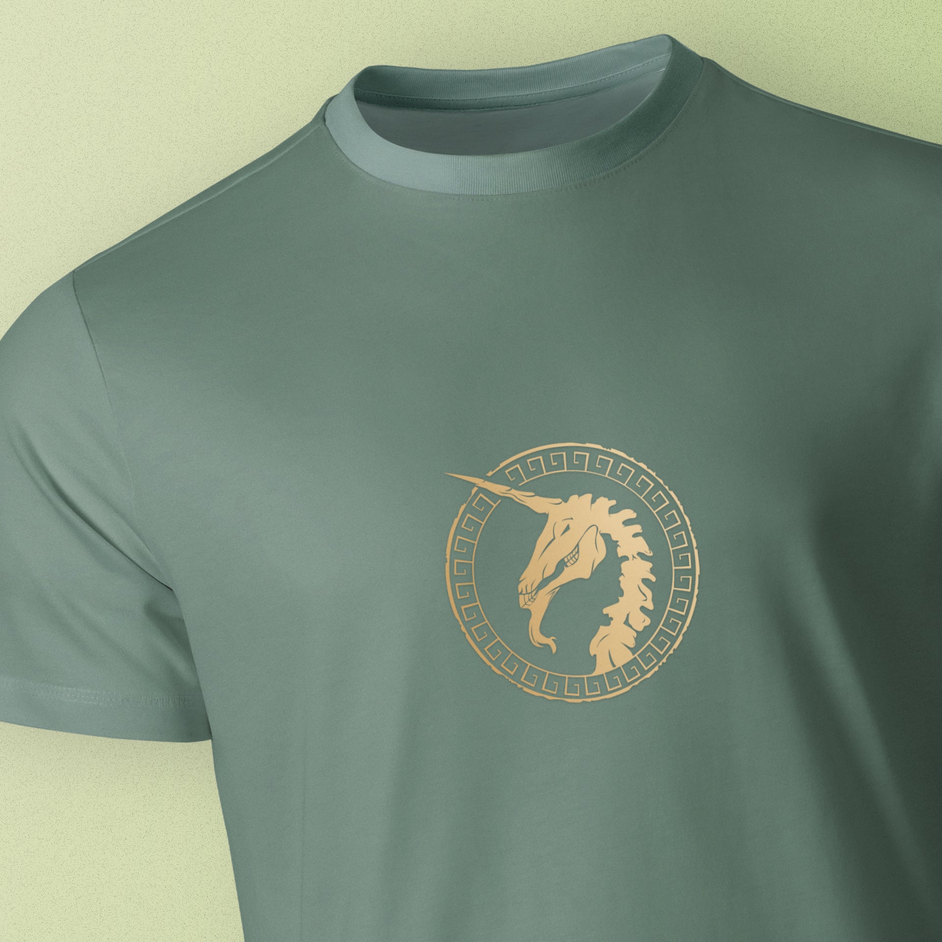 Military Green T-shirt - Unicorn Print