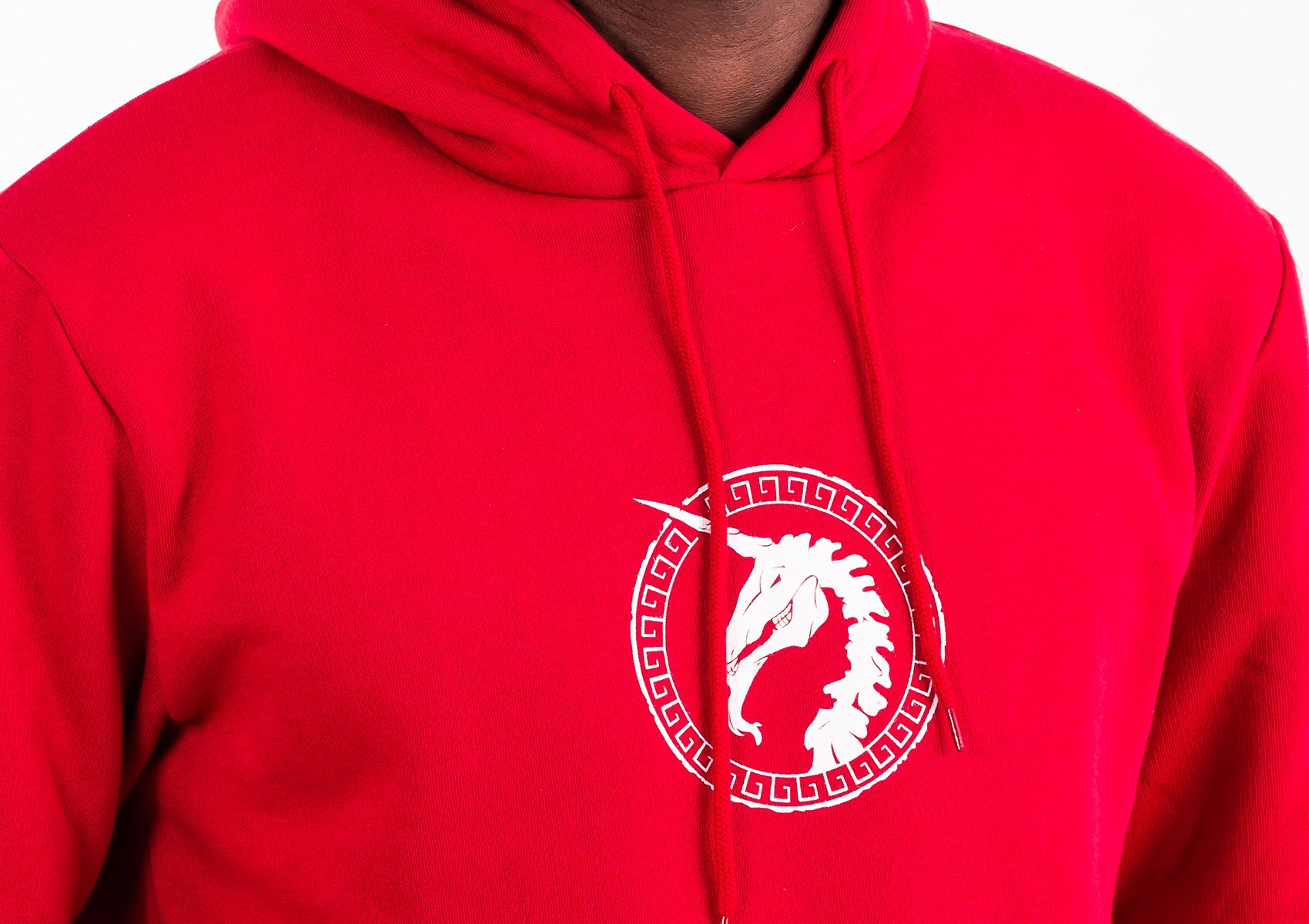 Dark Red Hoodie - Unicorn Print