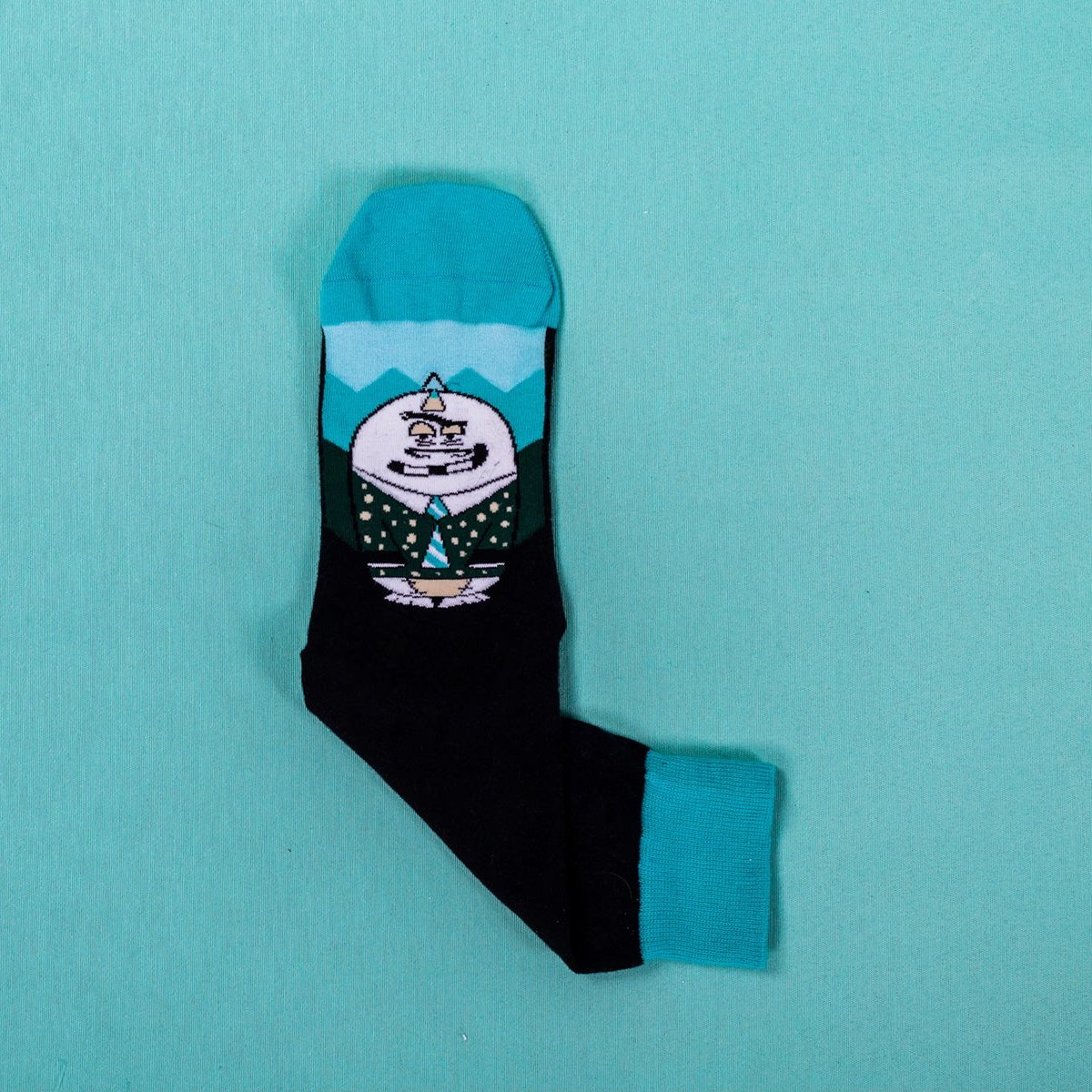 Smart - Black and Cyan Blue Socks