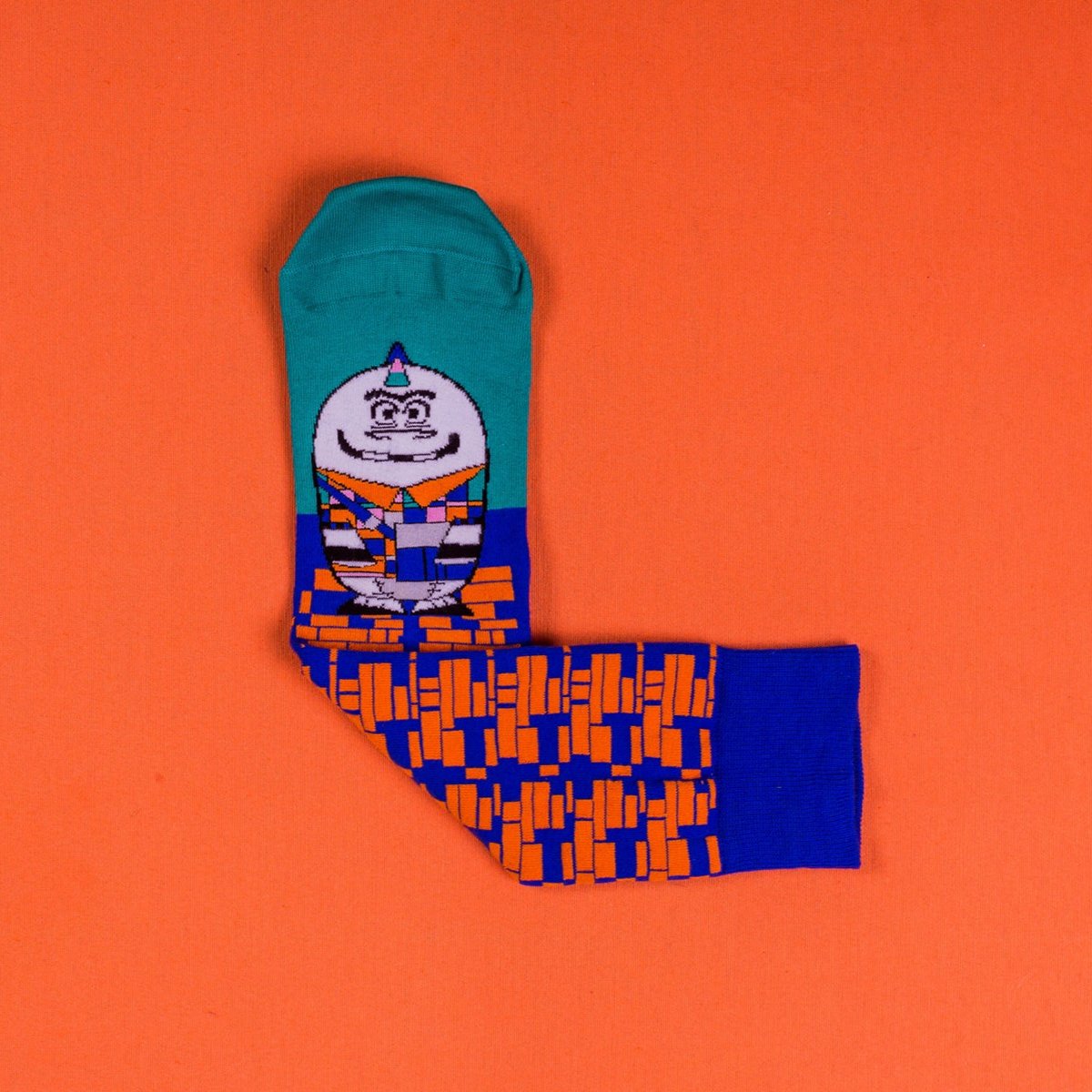 Wild - Orange and Cobalt Blue Socks